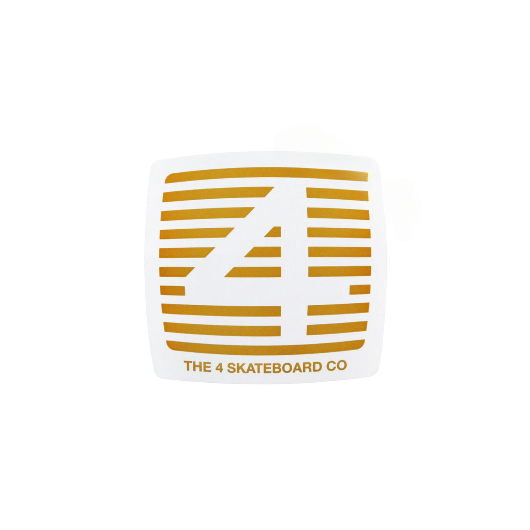 4 Skateboard Striped TV Sticker - Brown