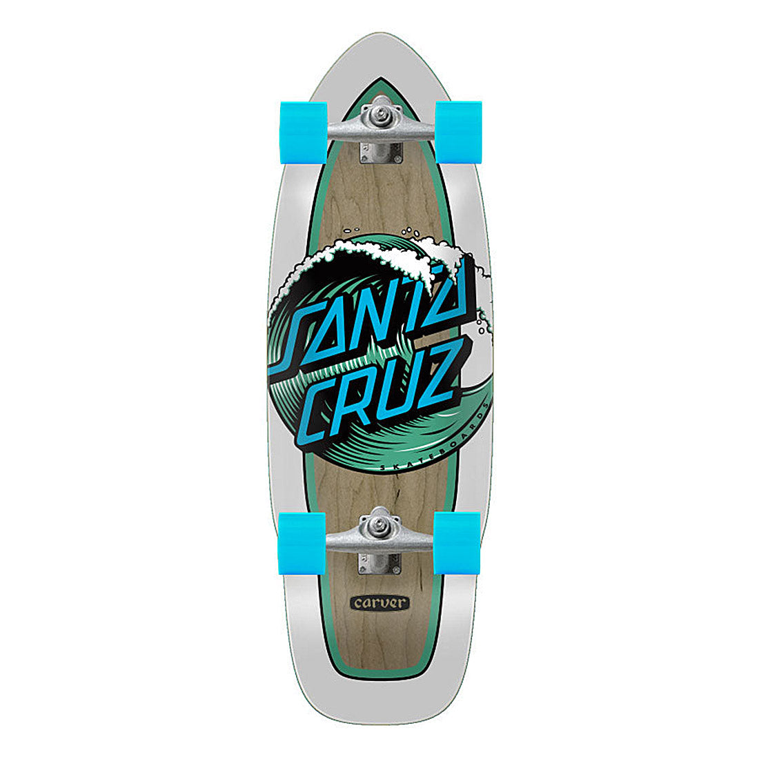 Santa Cruz Wave Dot Cut Back Carver Surf Skate 9.75in