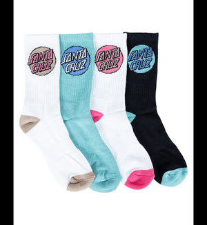 Santa Cruz Pop Dot Socks - Womens 4pk