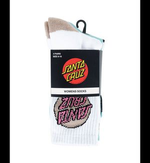 Santa Cruz Pop Dot Socks - Womens 4pk