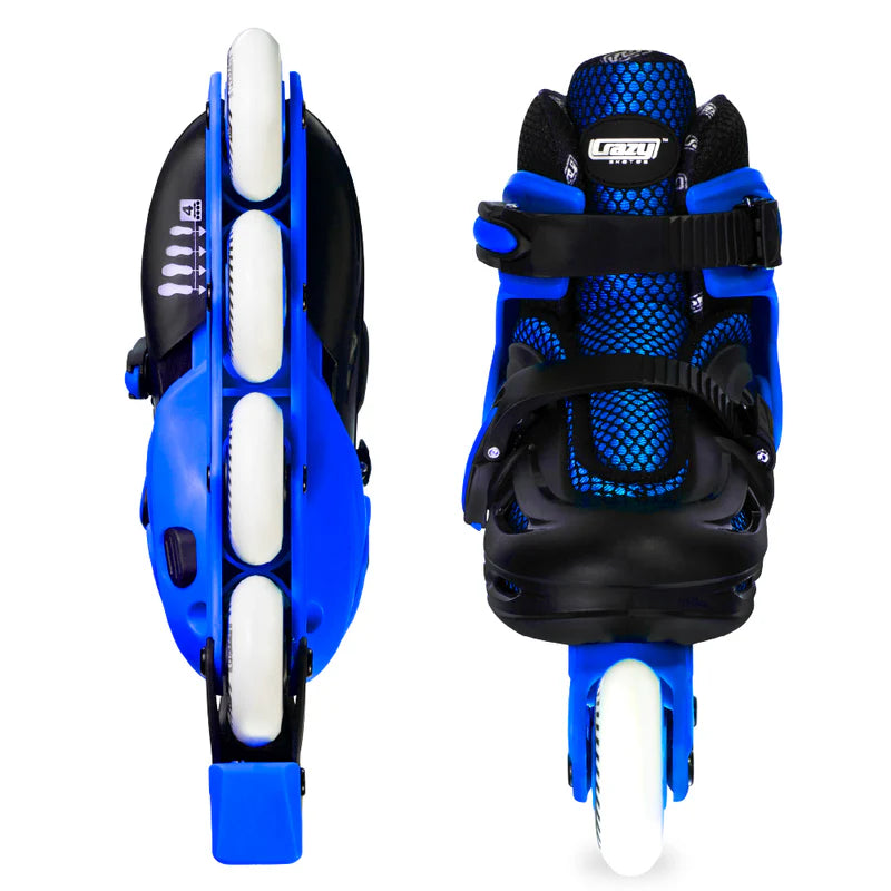 Crazy Inline Skate Blade Size Adjustable Blue