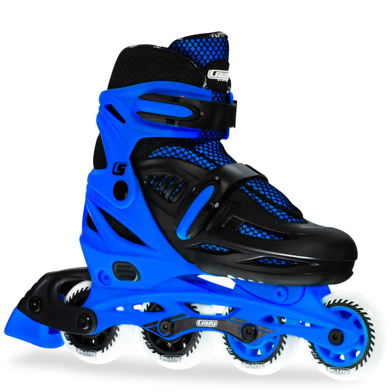 Crazy Inline Skate Blade Size Adjustable Blue