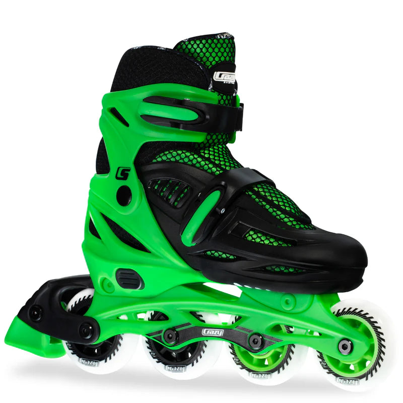 Crazy Inline Skate Blade Size Adjustable Green