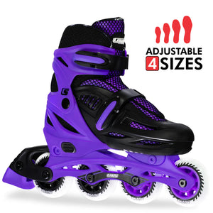 Crazy Inline Skate Blade Size Adjustable Purple