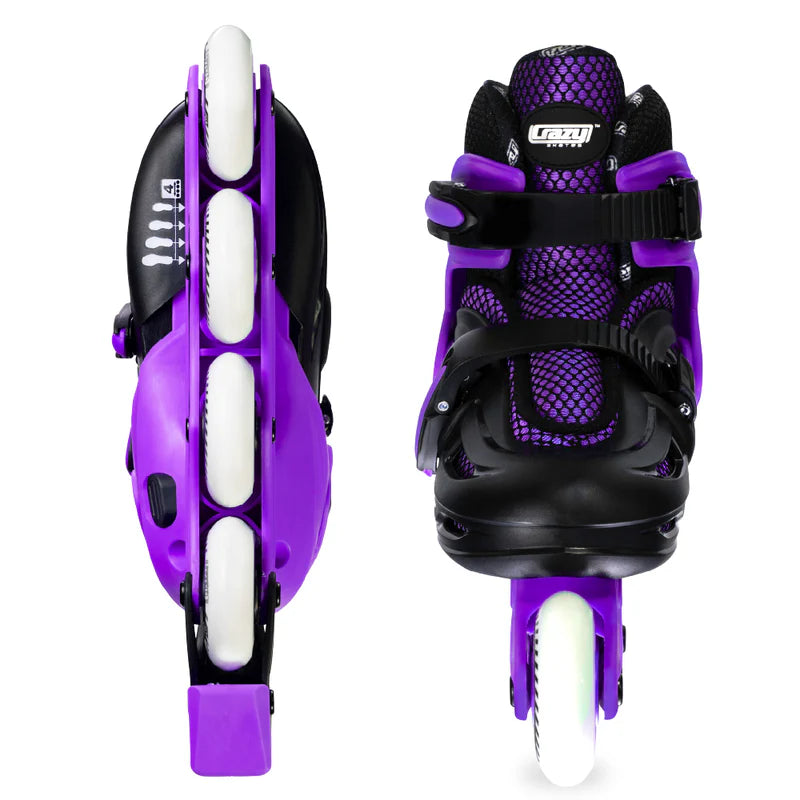 Crazy Inline Skate Blade Size Adjustable Purple