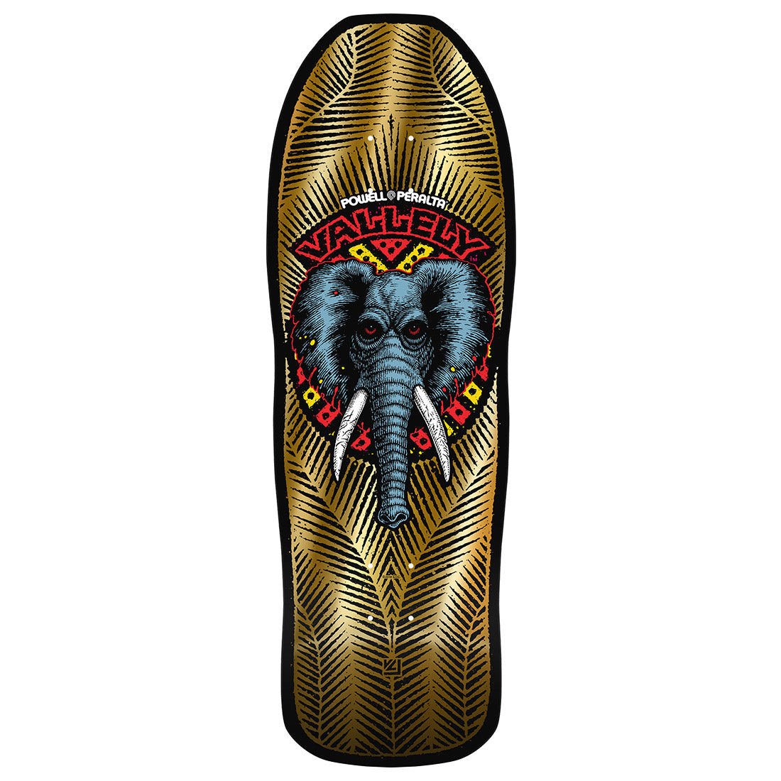 Powell Peralta Vallely Elephant 10.0 Deck - Gold Foil