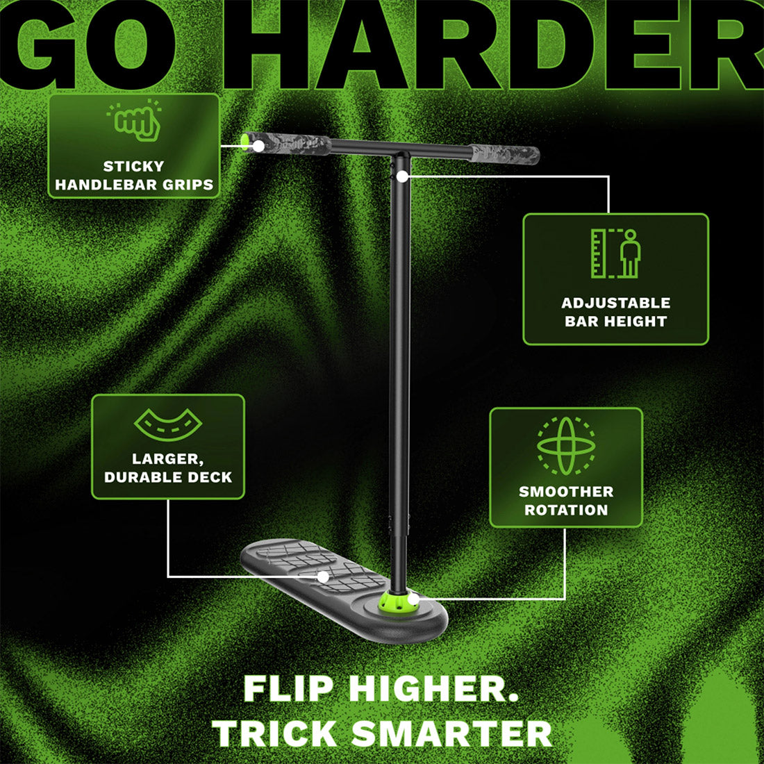 Indo Fusion Tramp Scooter - Black/Green