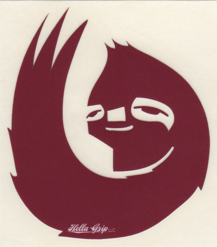 Hella Grip - OG sloth die-cut sticker