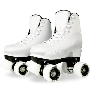 Crazy Prime Adjustable Roller Skates - White