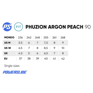 Powerslide Phuzion Argon Peach 90 Inline Skates