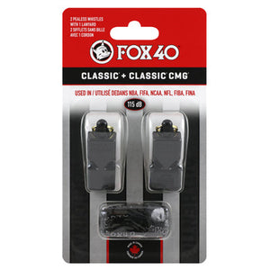 Fox 40 Whistle Classic + Classic CMG 2 pack