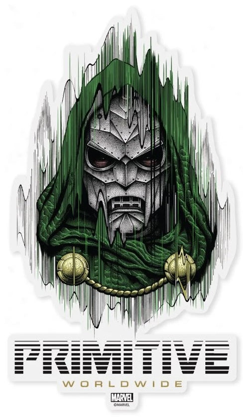 Primitive x Marvel Doctor Doom Diecut Sticker - Skate Society