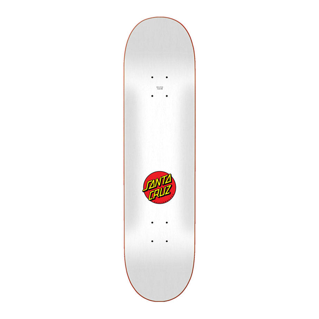 Santa Cruz Skateboard Deck Classic Dot 8.0" White
