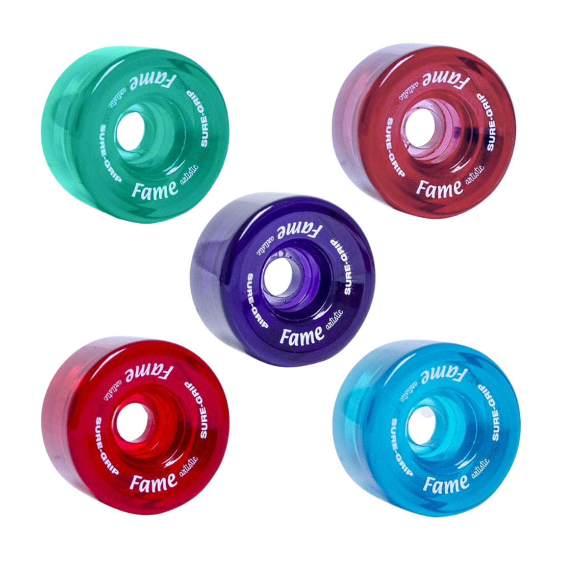 SureGrip Fame Artistic Wheels 57mm 95a 8pk Clear Colours
