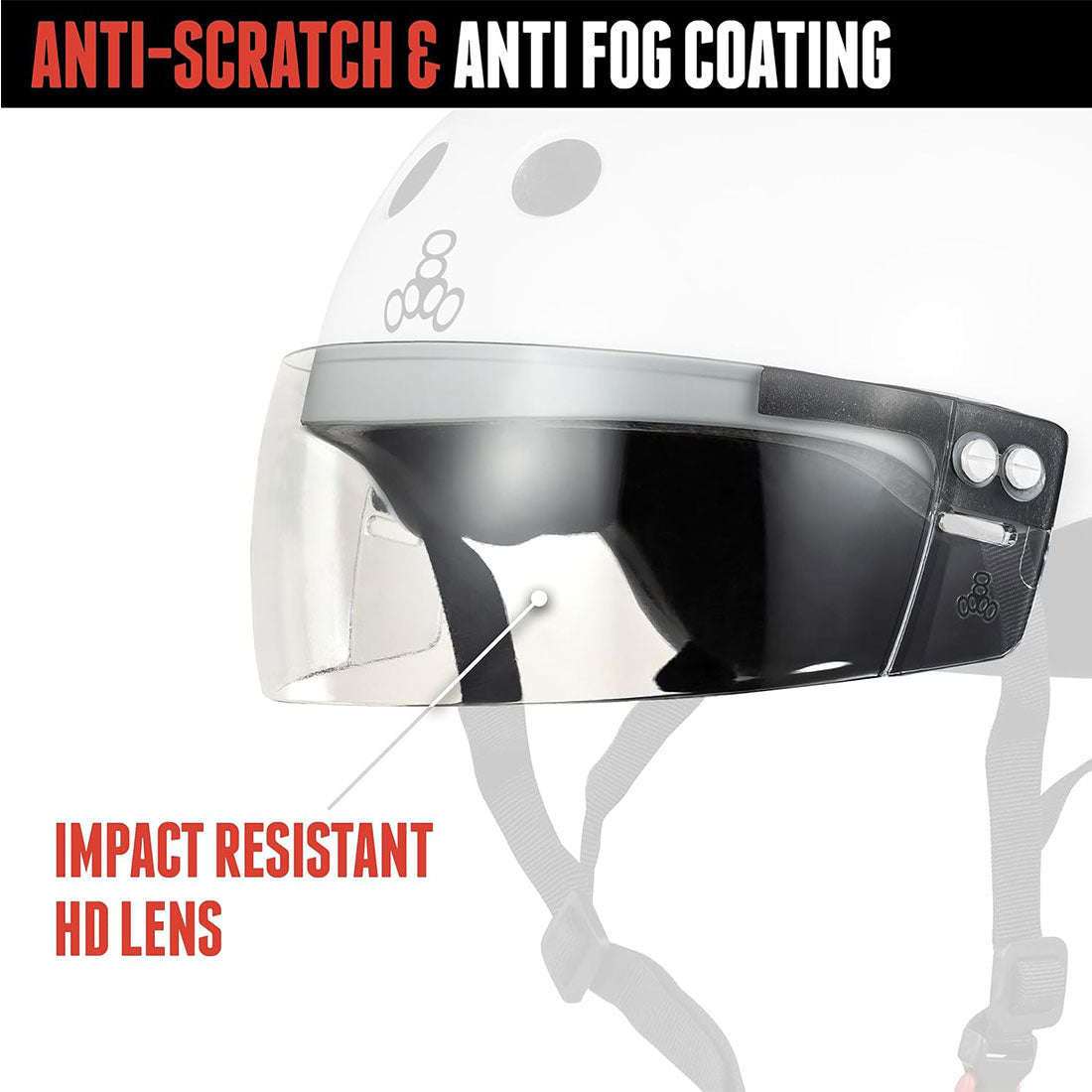 Triple 8 The Certified Helmet Replacement Visor - Clear