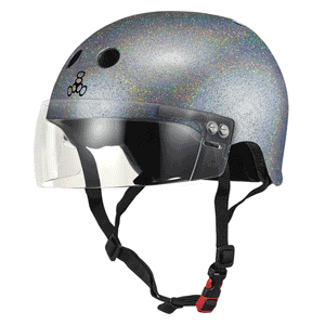 Triple 8 The Visor Certified Helmet SS Silver Glitter