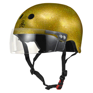 Triple 8 The Visor Certified Helmet SS Gold Glitter