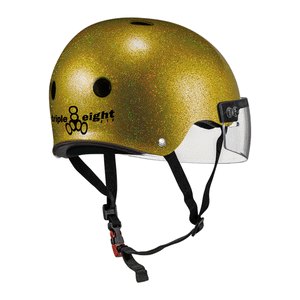 Triple 8 The Visor Certified Helmet SS Gold Glitter