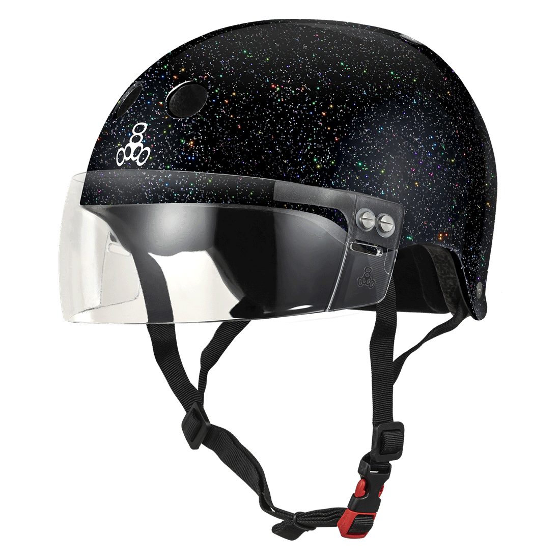 Triple 8 The Visor Certified Helmet SS Black Glitter