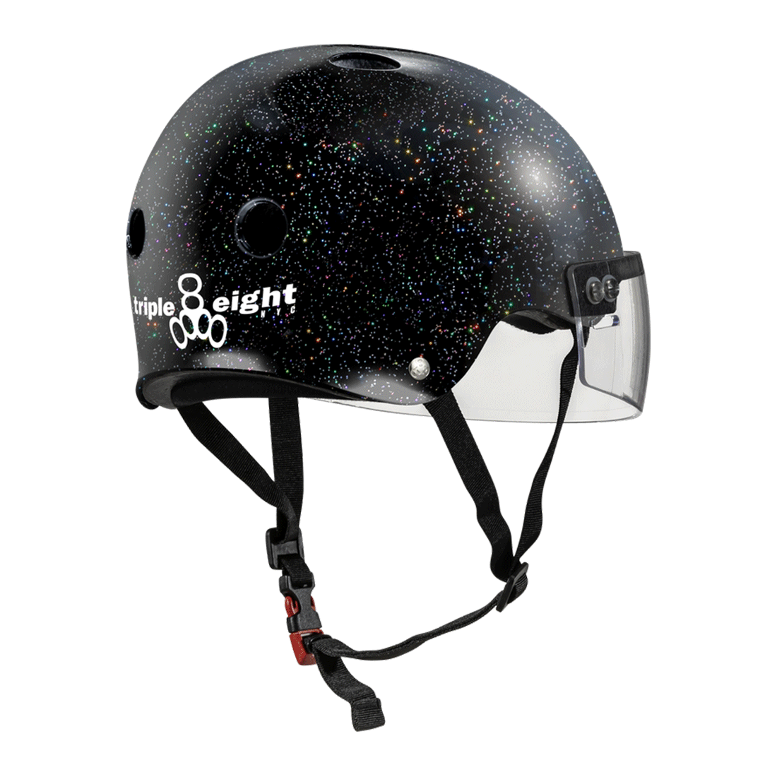 Triple 8 The Visor Certified Helmet SS Black Glitter