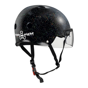 Triple 8 The Visor Certified Helmet SS Black Glitter