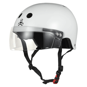 Triple 8 The Visor Certified Helmet SS White Gloss