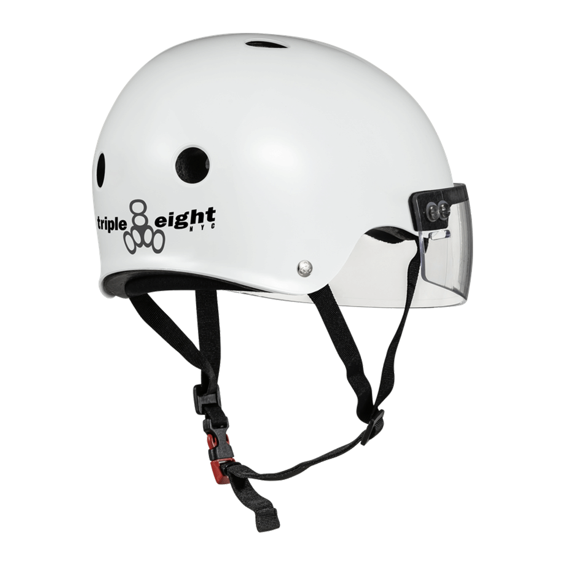 Triple 8 The Visor Certified Helmet SS White Gloss