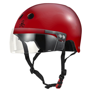 Triple 8 The Visor Certified Helmet SS Scarlet Red Gloss