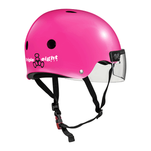 Triple 8 The Visor Certified Helmet SS Pink Gloss