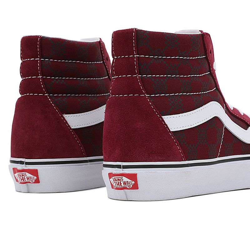 Maroon vans outlet sk8 hi