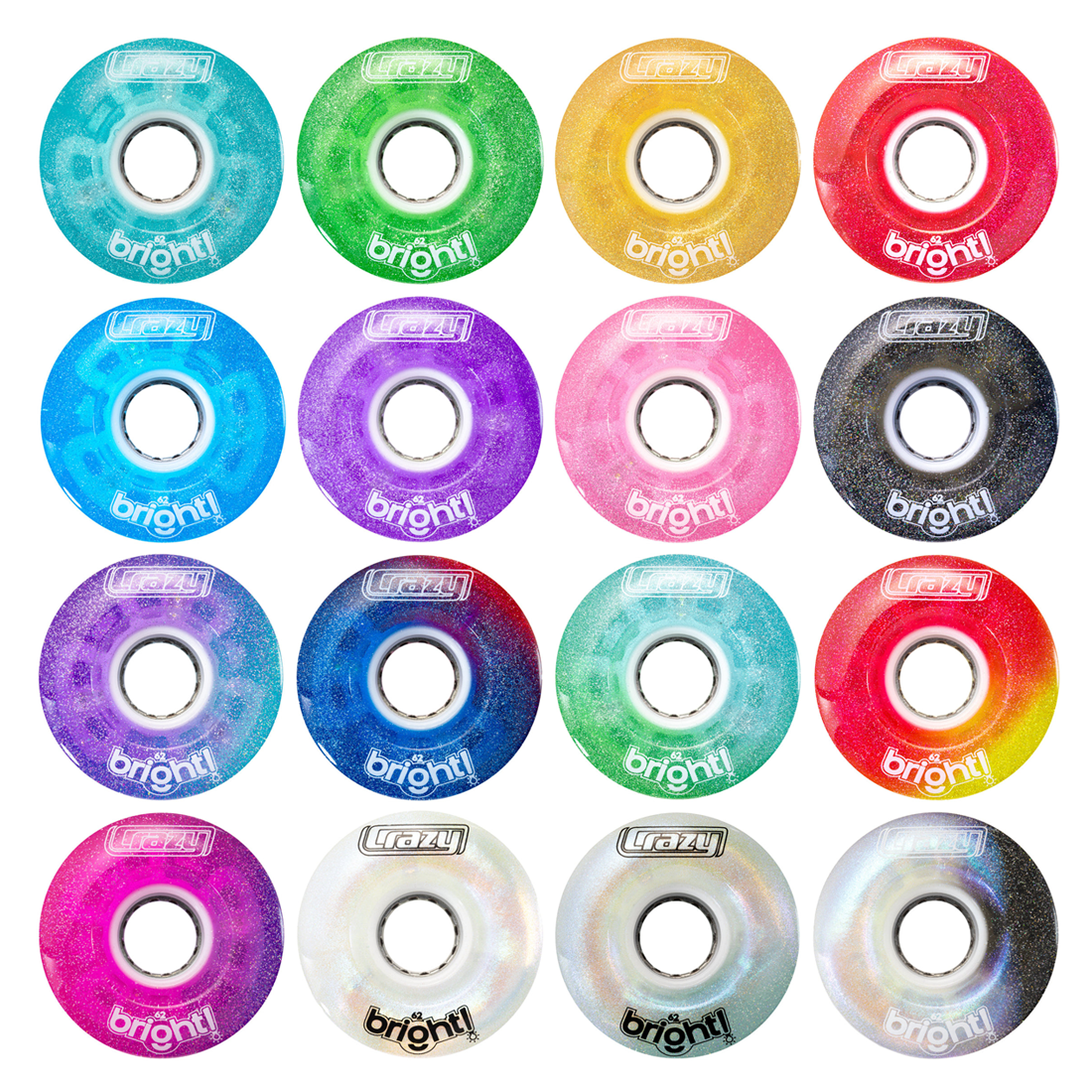Crazy Bright 62mm LED Wheels 4pk