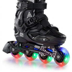 Crazy Inline Skate Blade Size Adjustable Black-Ultra