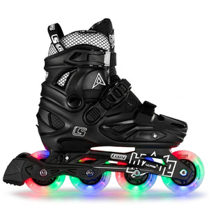 Crazy Inline Skate Blade Size Adjustable Black-Ultra
