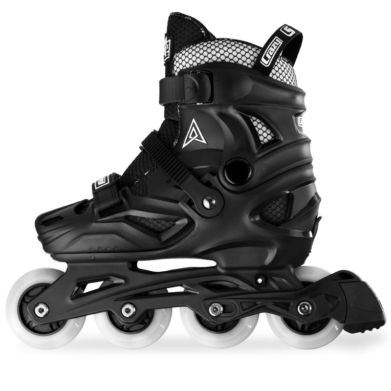Crazy Inline Skate Blade Size Adjustable Black-Ultra