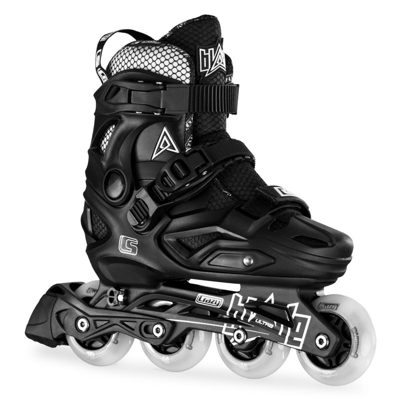 Crazy Inline Skate Blade Size Adjustable Black-Ultra