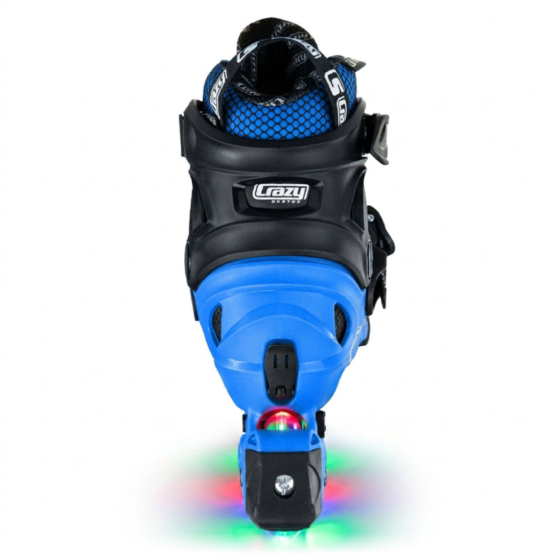 Crazy Inline Skate Blade Size Adjustable Blue-Ultra
