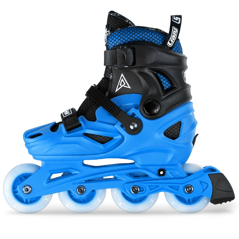 Crazy Inline Skate Blade Size Adjustable Blue-Ultra