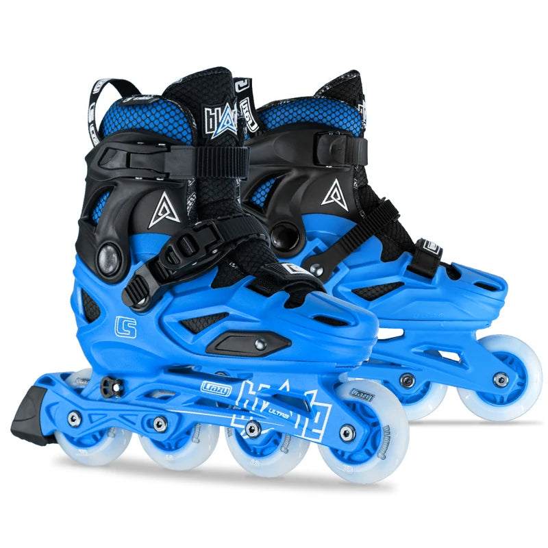 Crazy Inline Skate Blade Size Adjustable Blue-Ultra