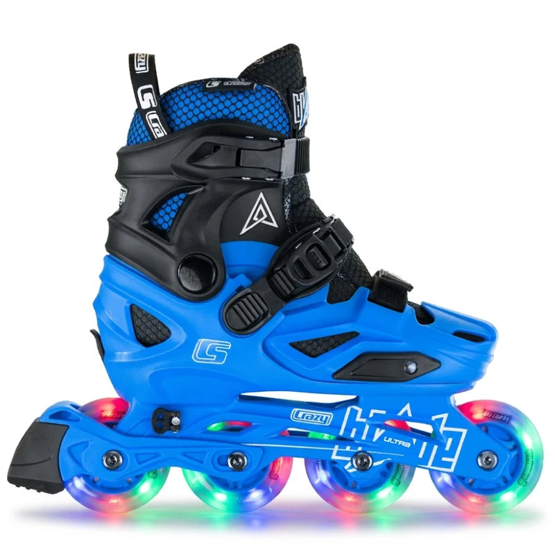 Crazy Inline Skate Blade Size Adjustable Blue-Ultra
