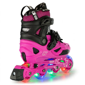Crazy Inline Skate Blade Size Adjustable Pink-Ultra