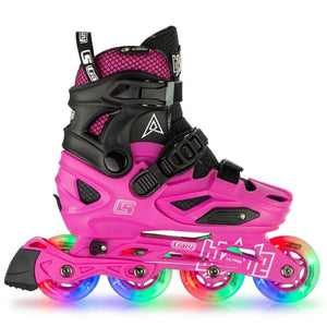 Crazy Inline Skate Blade Size Adjustable Pink-Ultra