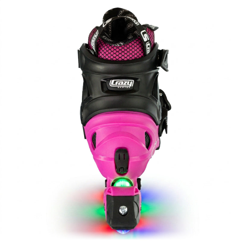 Crazy Inline Skate Blade Size Adjustable Pink-Ultra