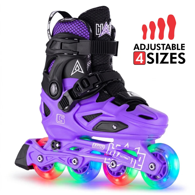Crazy Inline Skate Blade Size Adjustable Black-Purple
