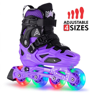Crazy Inline Skate Blade Size Adjustable Black-Purple