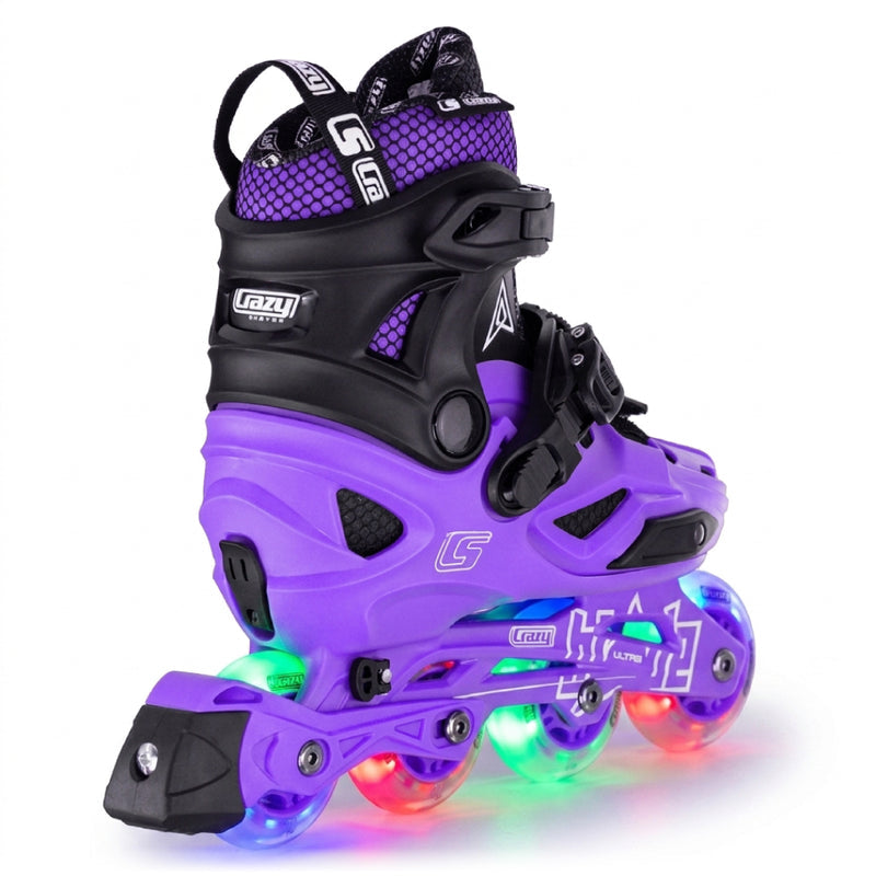 Crazy Inline Skate Blade Size Adjustable Black-Purple