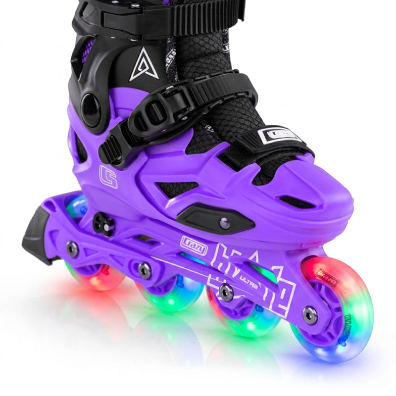Crazy Inline Skate Blade Size Adjustable Black-Purple