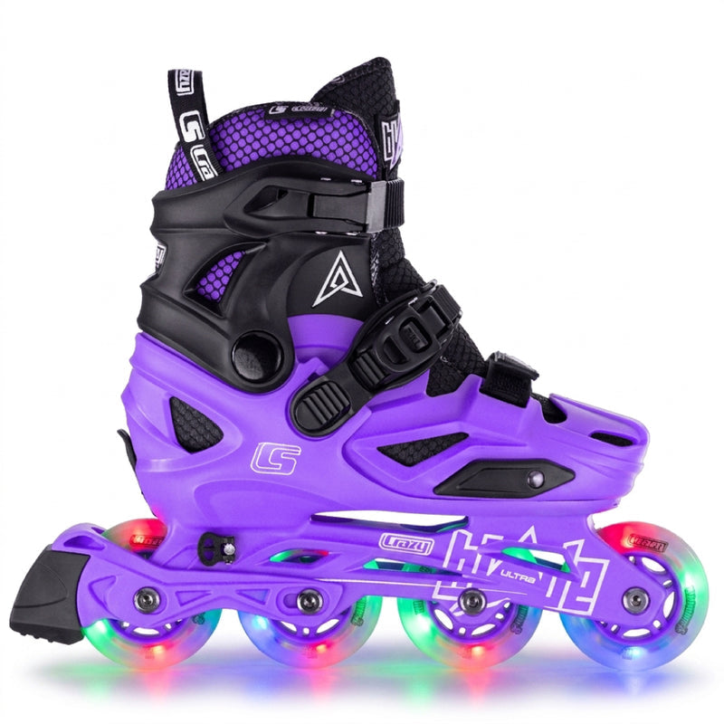 Crazy Inline Skate Blade Size Adjustable Black-Purple