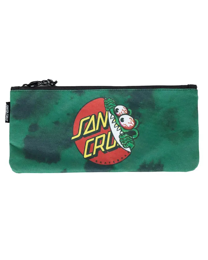 Santa Cruz Beware Dot Single Zip Pencil Case Skate Society