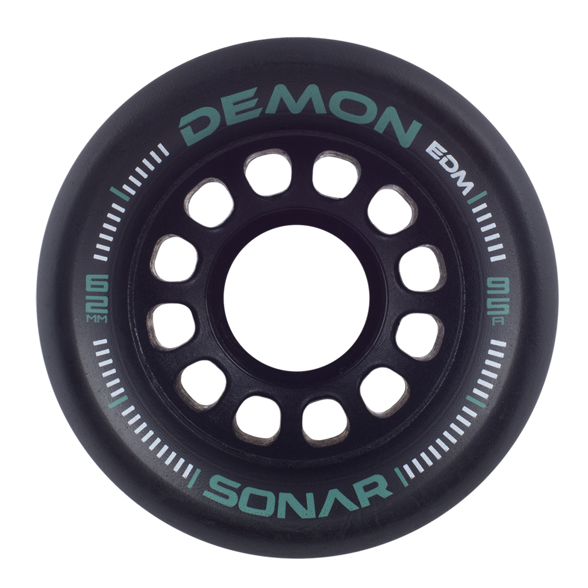 Sonar Demon Wheels Black 62mm 95A 4 Pack
