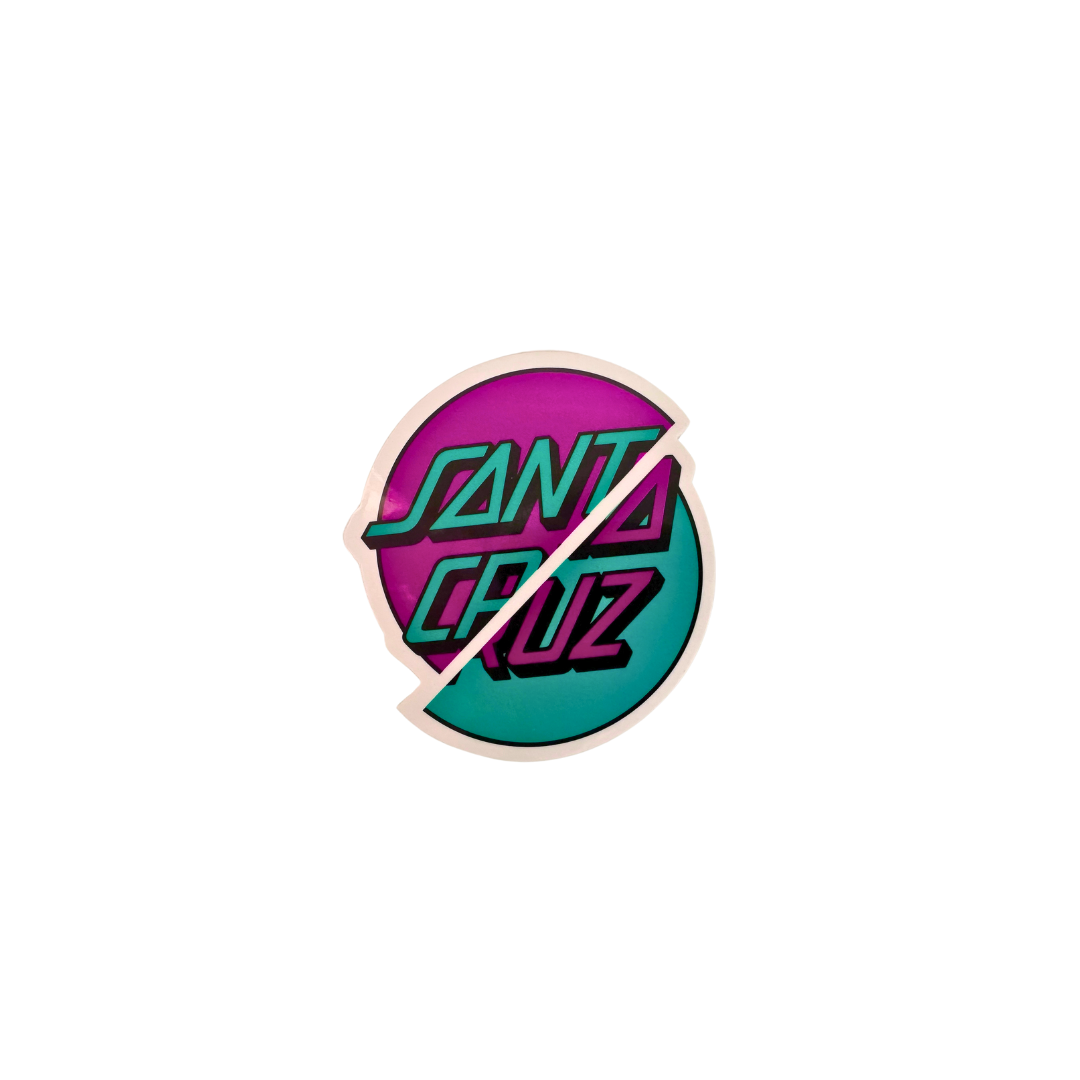 Santa Cruz Double Dot Sticker - Pink/Blue